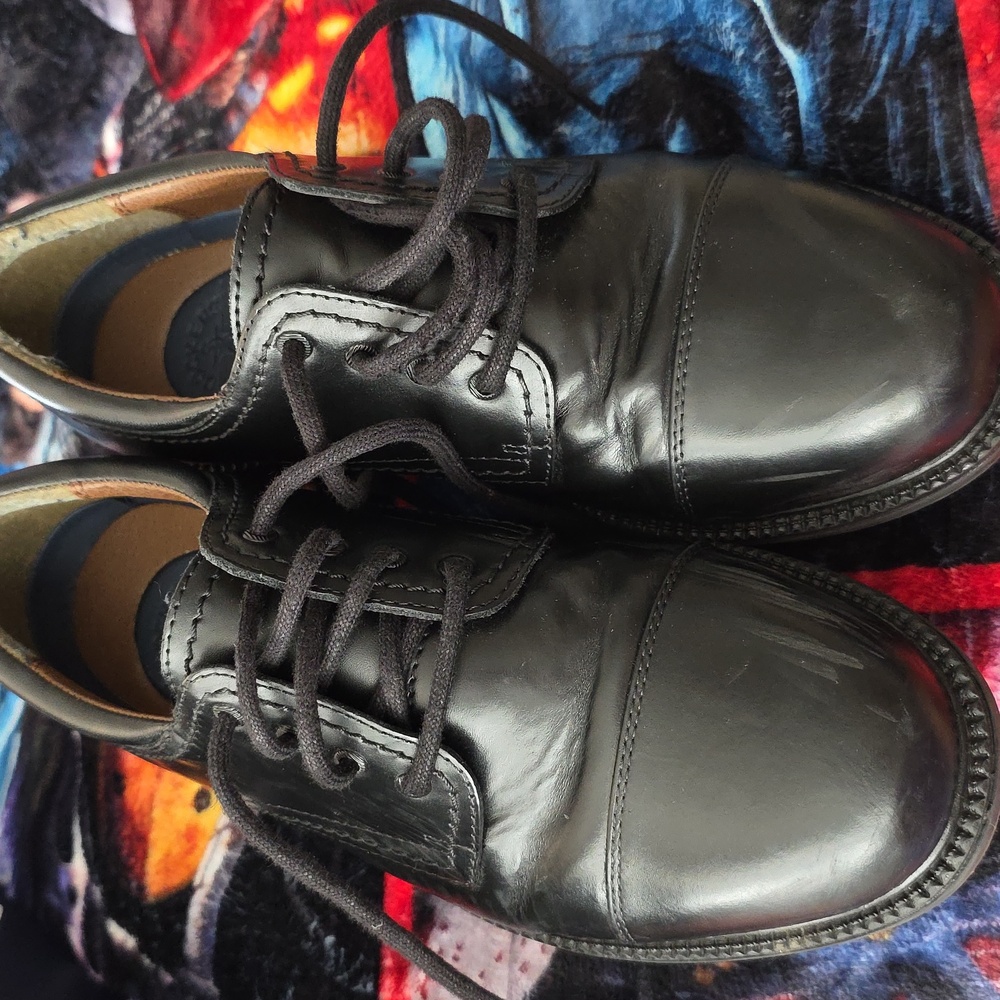 Dockers Black Leather Oxfords 7.5 Mens